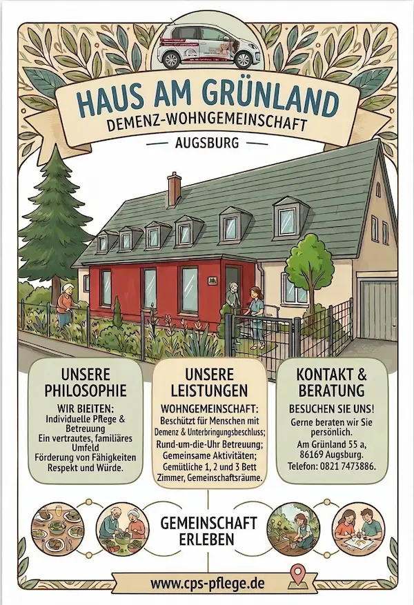 Flyer that describes Haus am Grünland